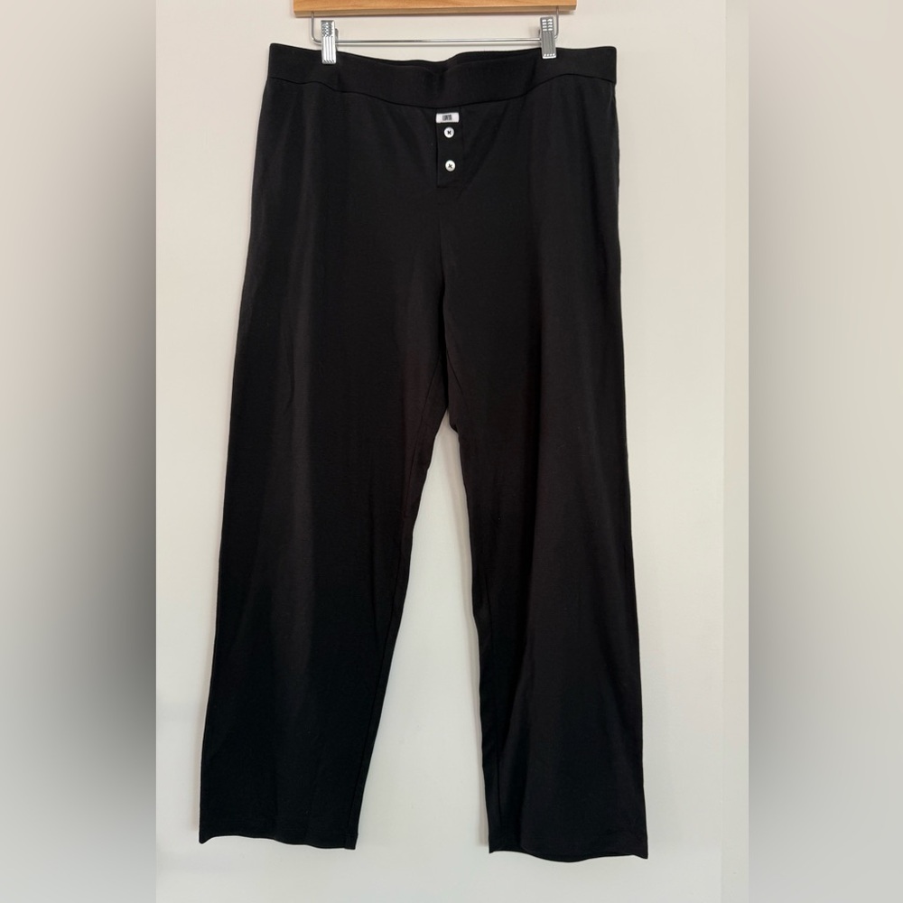 LUNYA Black Lounge Pants Pima Cotton Blend Brand New Size XL